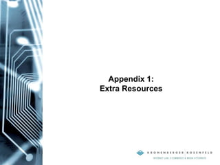 Appendix 1:
Extra Resources
 