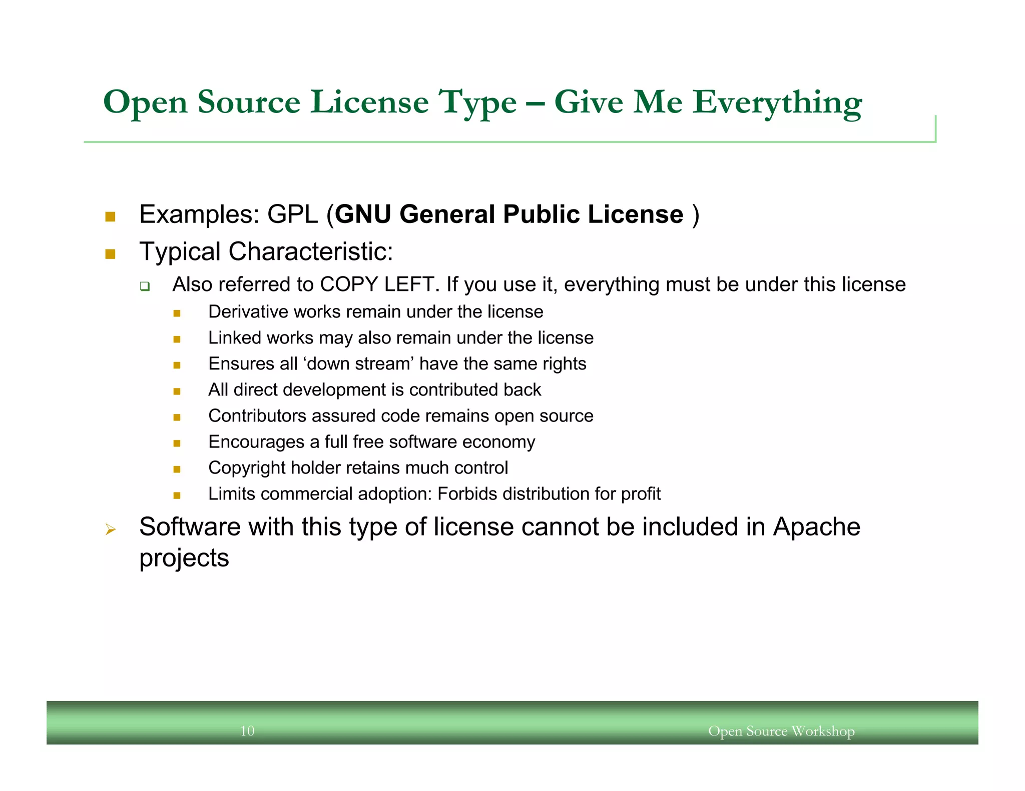 An Open Source Workshop