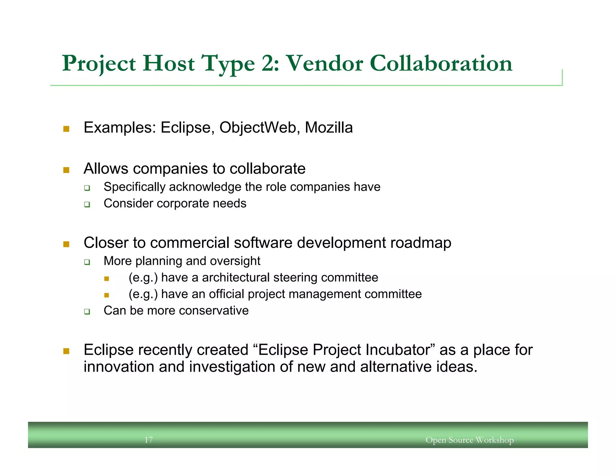 An Open Source Workshop
