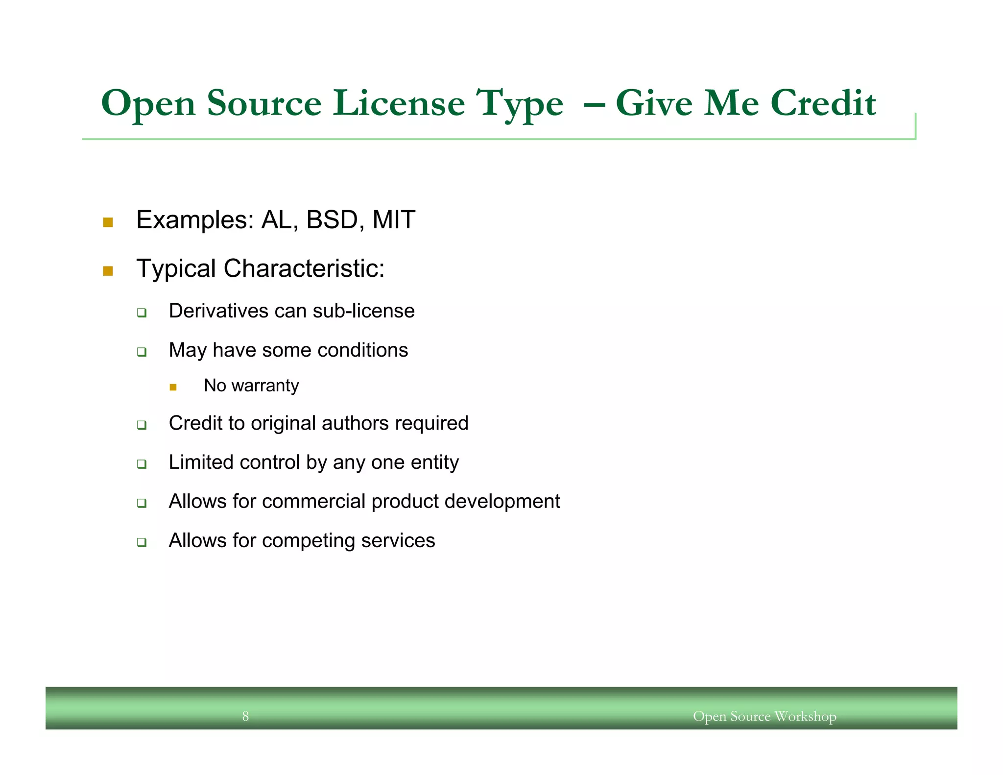 An Open Source Workshop