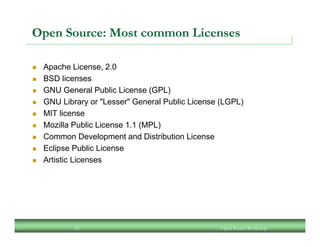 An Open Source Workshop