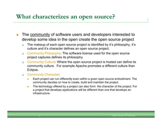 An Open Source Workshop