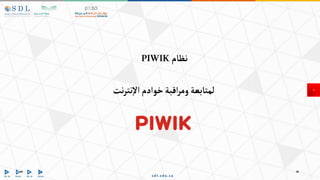 ‫نظام‬
PIWIK
‫نت‬‫ر‬‫نت‬‫أل‬ ‫خوأدم‬‫أقبة‬‫ر‬‫وم‬‫لمتابعة‬
 