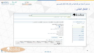 ‫وهي‬‫للعرض‬‫شكال‬‫أ‬‫ثلثة‬‫خلل‬‫من‬‫كوها‬‫نظام‬‫على‬ ‫ألتسجيلة‬‫عرض‬‫يتم‬
:
•
‫العادي‬ ‫الشكل‬
:
 