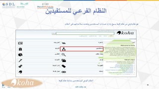 ‫للمستفيدي‬ ‫الفرعـي‬ ‫النظام‬
‫ن‬
‫النظام‬‫على‬‫صالحياتهم‬‫وتحديد‬‫المستخدمين‬‫حسابات‬‫بإدارة‬‫يسمح‬‫كوها‬‫نظام‬‫من‬‫فرعي‬‫نظام‬‫هو‬
.
‫كوها‬‫نظام‬‫بشاشة‬‫للمستخدمين‬‫الفرعي‬‫النظام‬
 