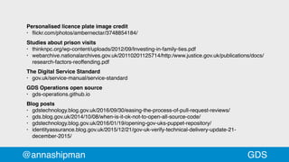 @annashipman GDS
Personalised licence plate image credit
• ﬂickr.com/photos/ambernectar/3748854184/
Studies about prison v...