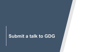 Submit a talk to GDG
 