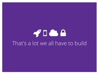 %% && '' ((
That's a lot we all have to buildThat's a lot we all have to build
 