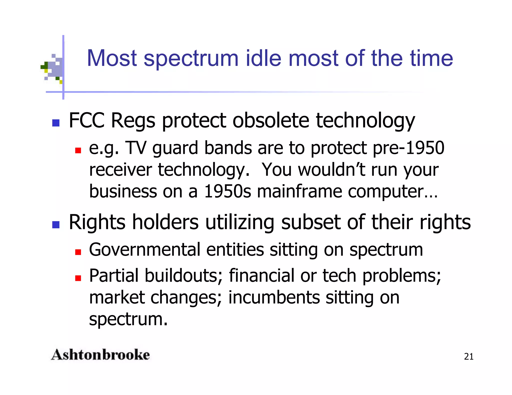Open Spectrum - Physics, Engineering, Commerce and Politics