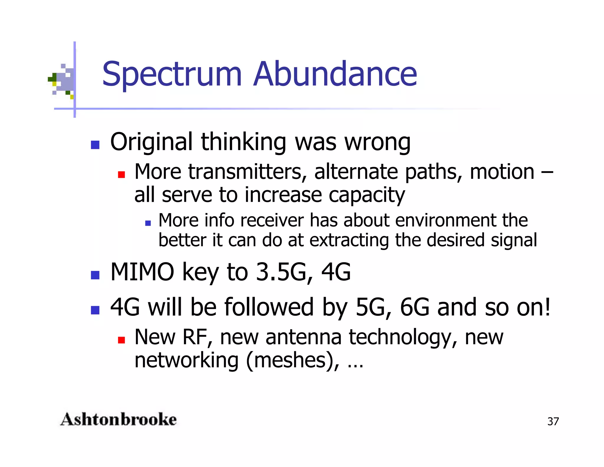 Open Spectrum - Physics, Engineering, Commerce and Politics