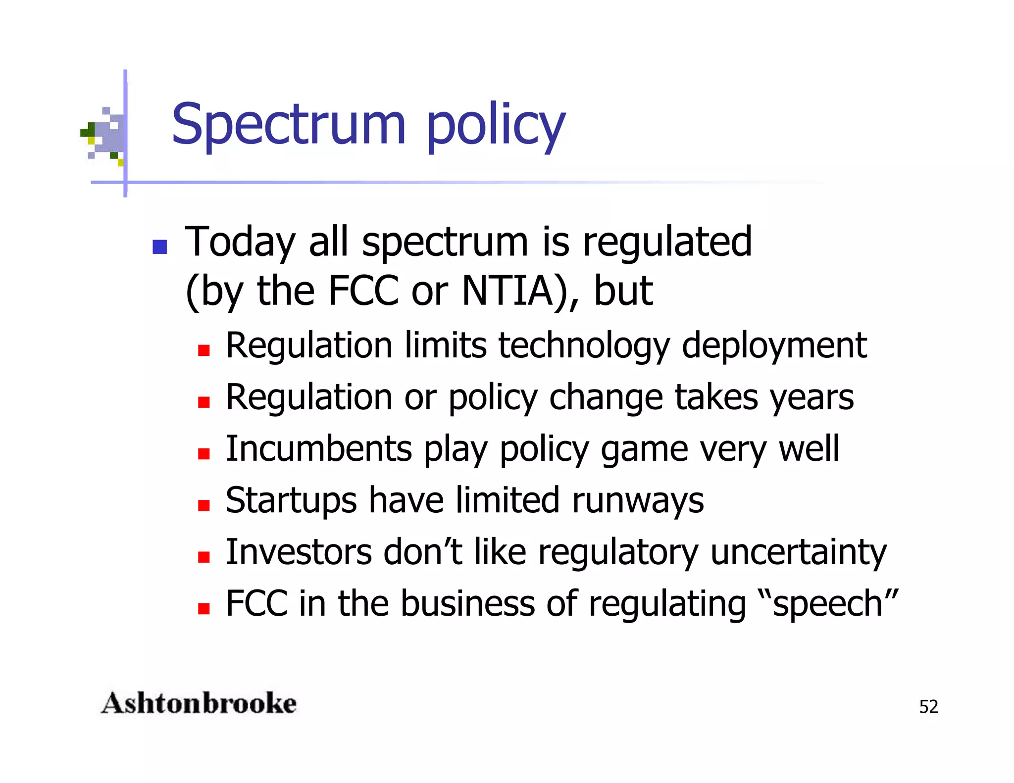 Open Spectrum - Physics, Engineering, Commerce and Politics