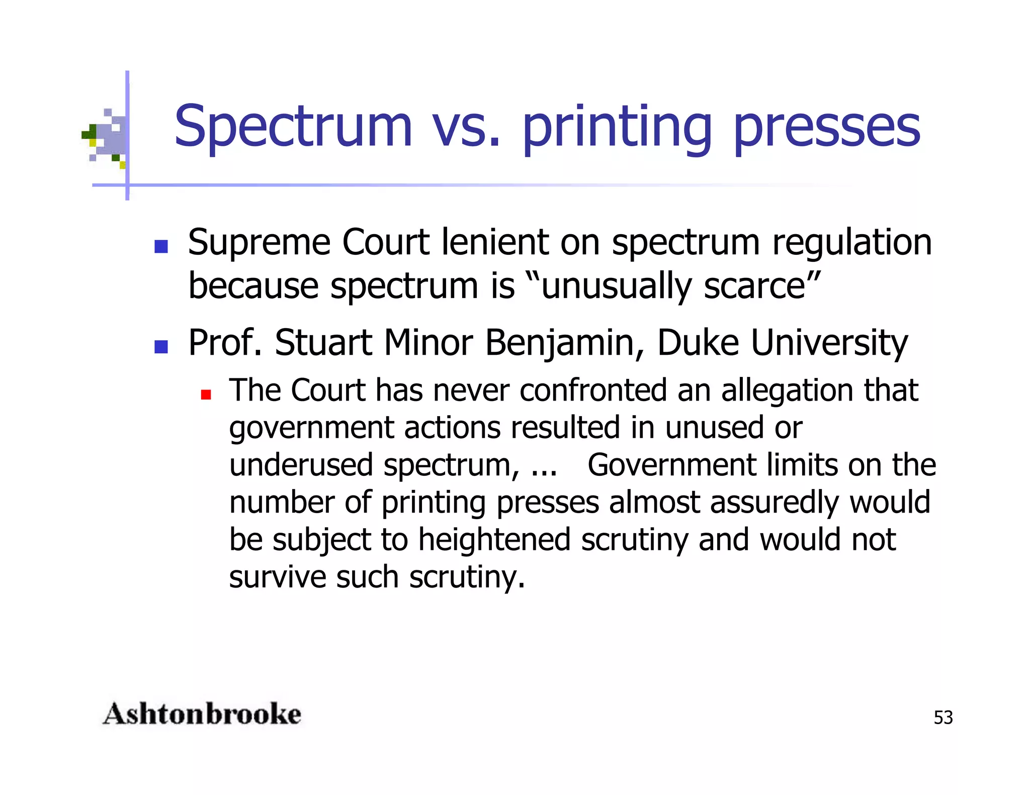 Open Spectrum - Physics, Engineering, Commerce and Politics