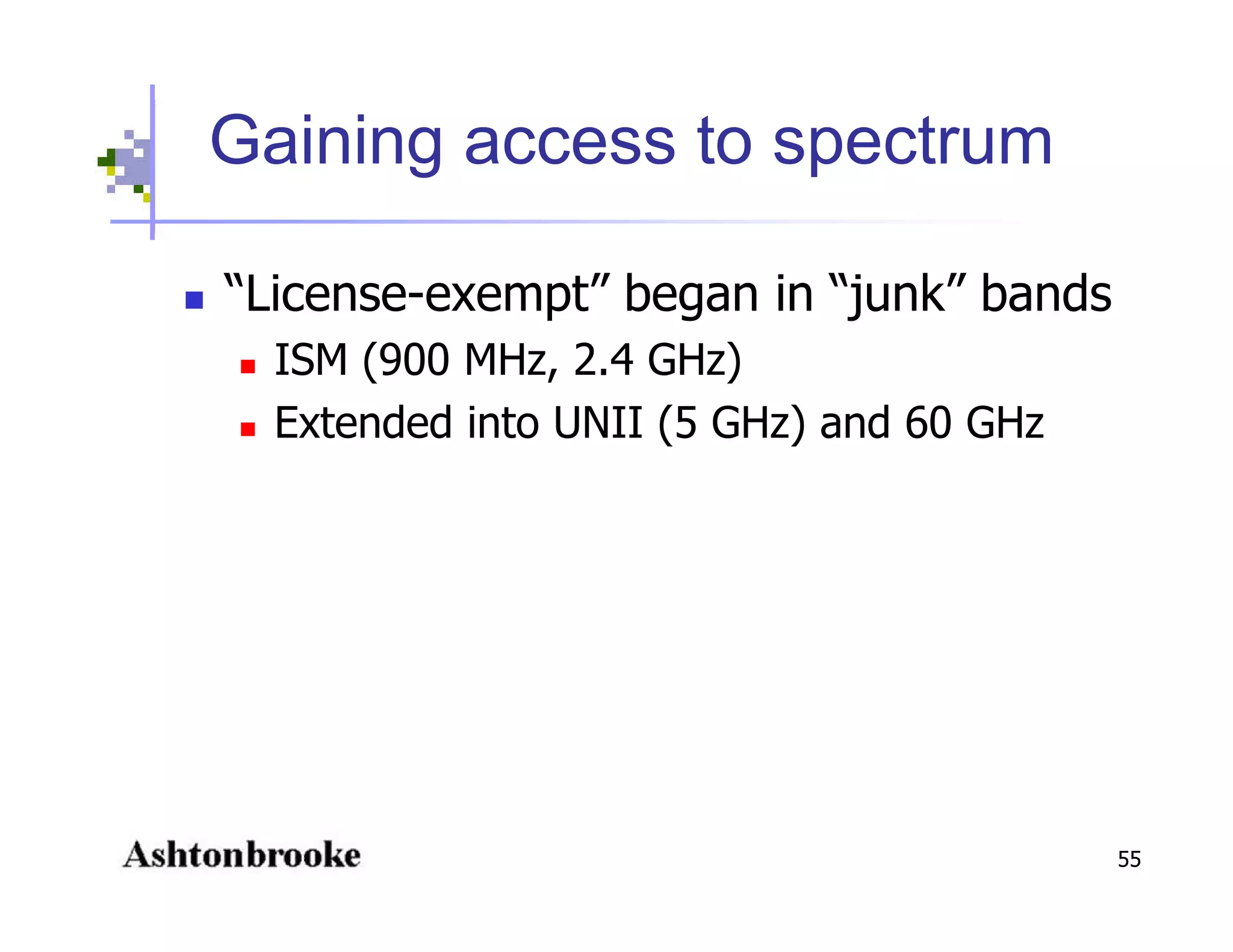 Open Spectrum - Physics, Engineering, Commerce and Politics