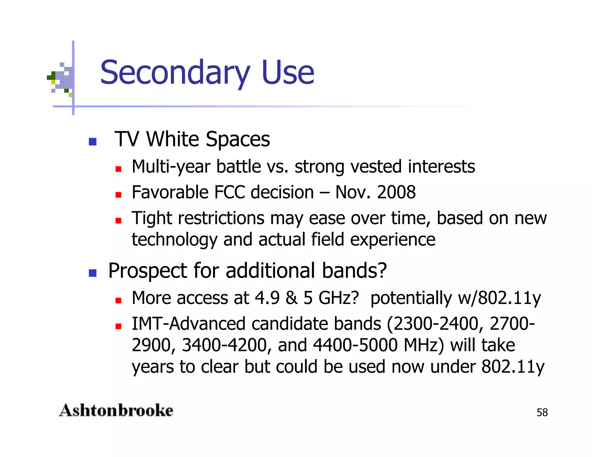Open Spectrum - Physics, Engineering, Commerce and Politics