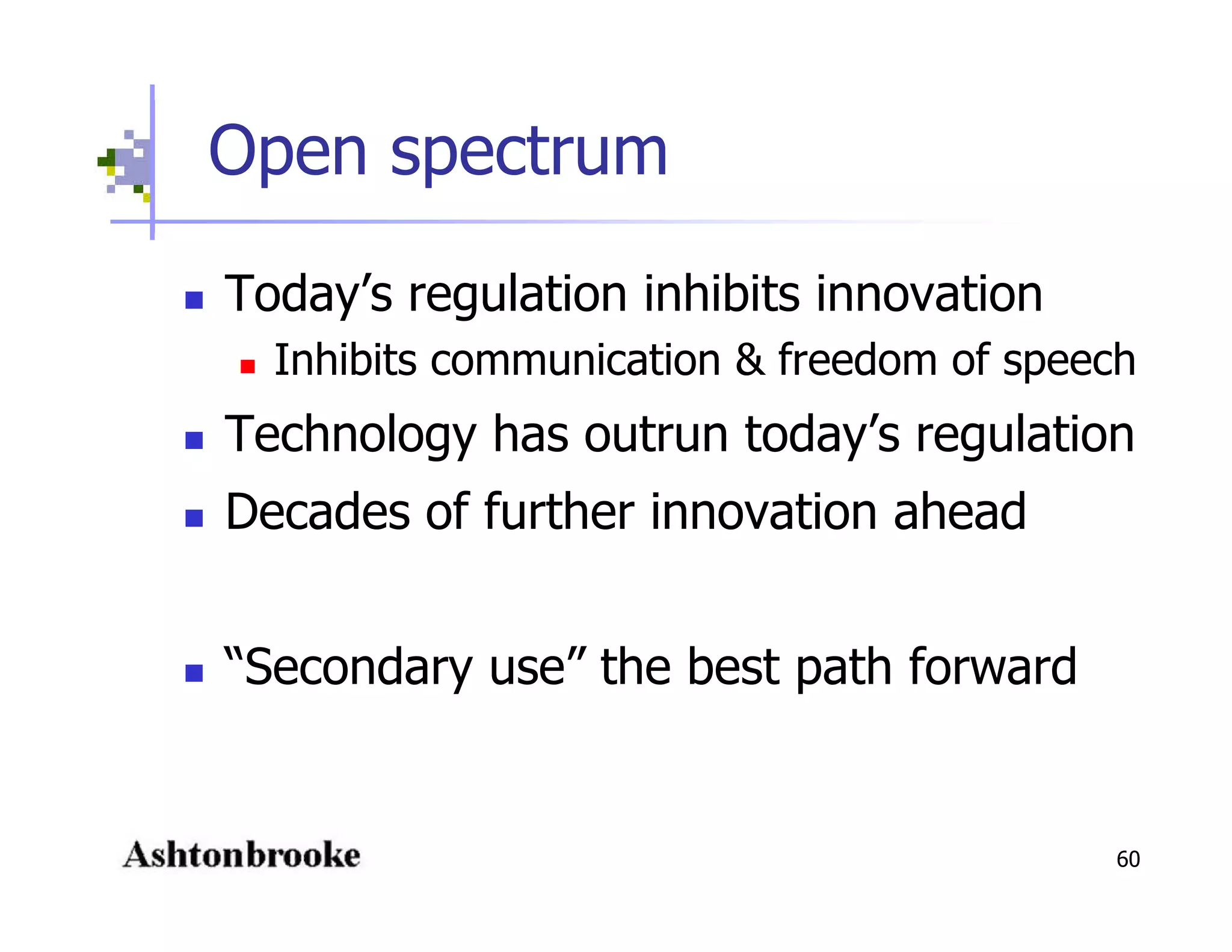 Open Spectrum - Physics, Engineering, Commerce and Politics