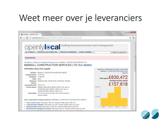 Weet meer over je leveranciers
 