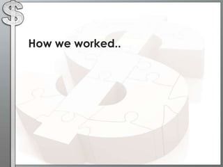 How we worked..
 