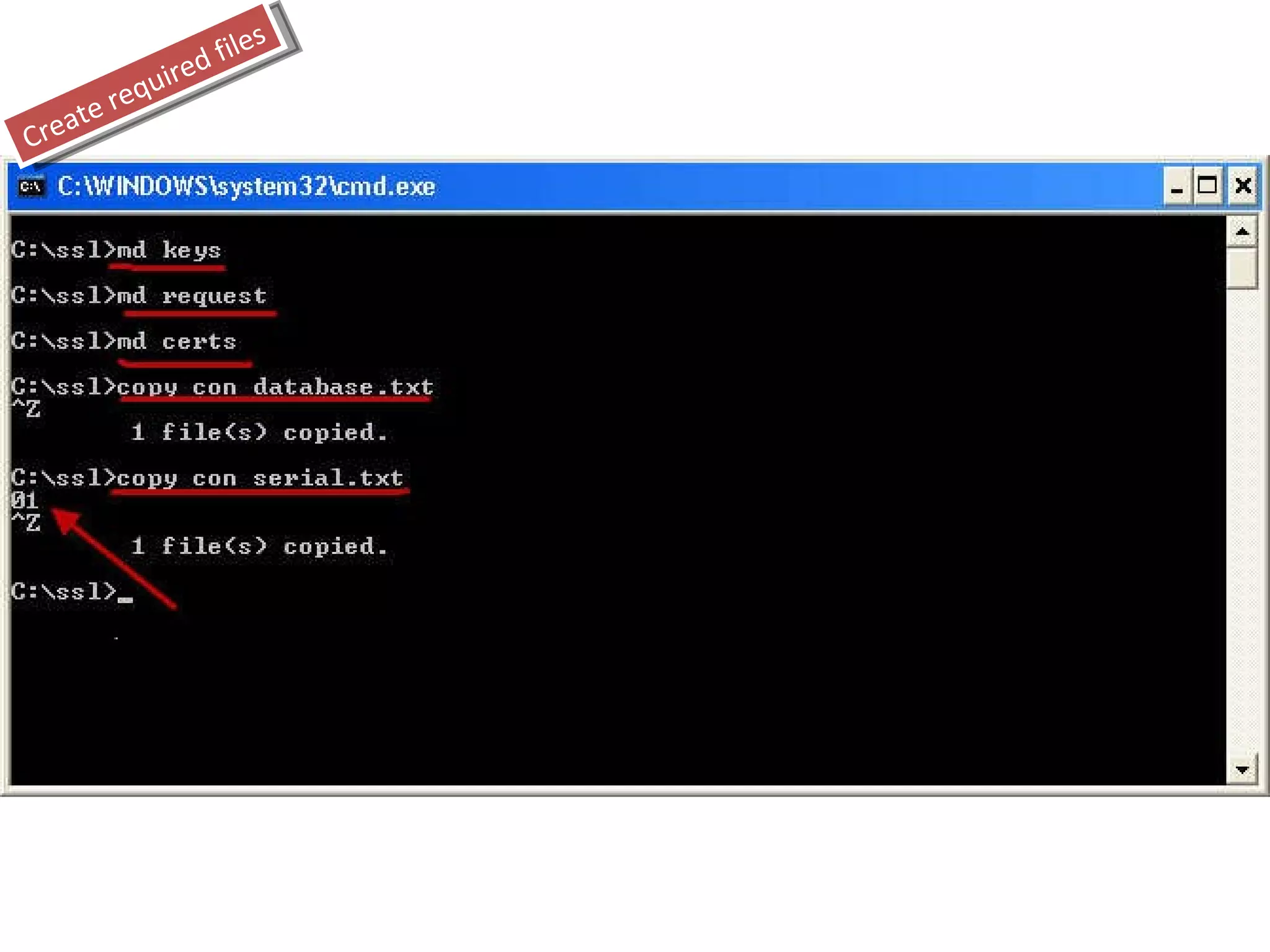 Create required files