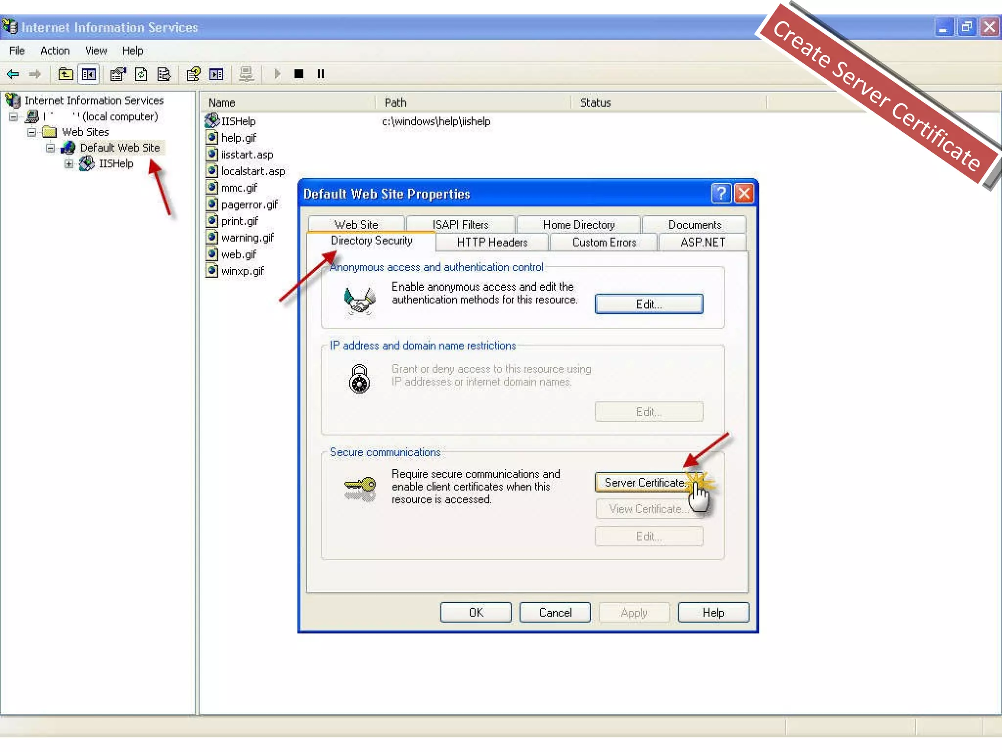 Create Server Certificate