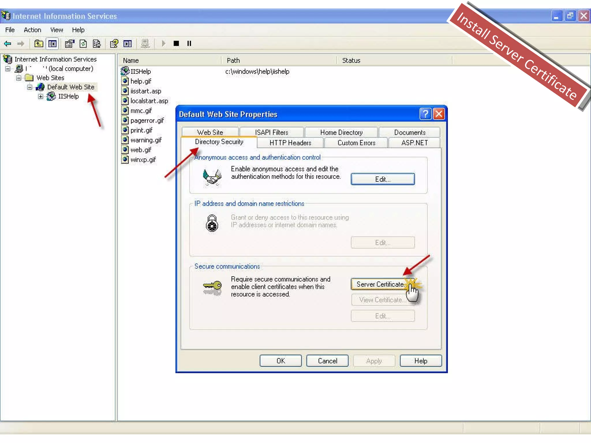 Install Server Certificate
