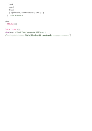 OpenSSL Basic Function Call Flow | PDF