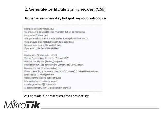 Openssl generate private key pair