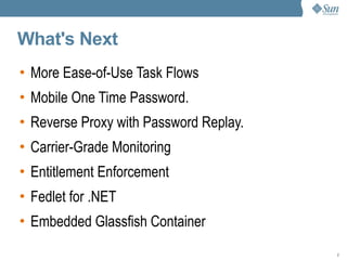 OpenSSO Roadmap Aquarium