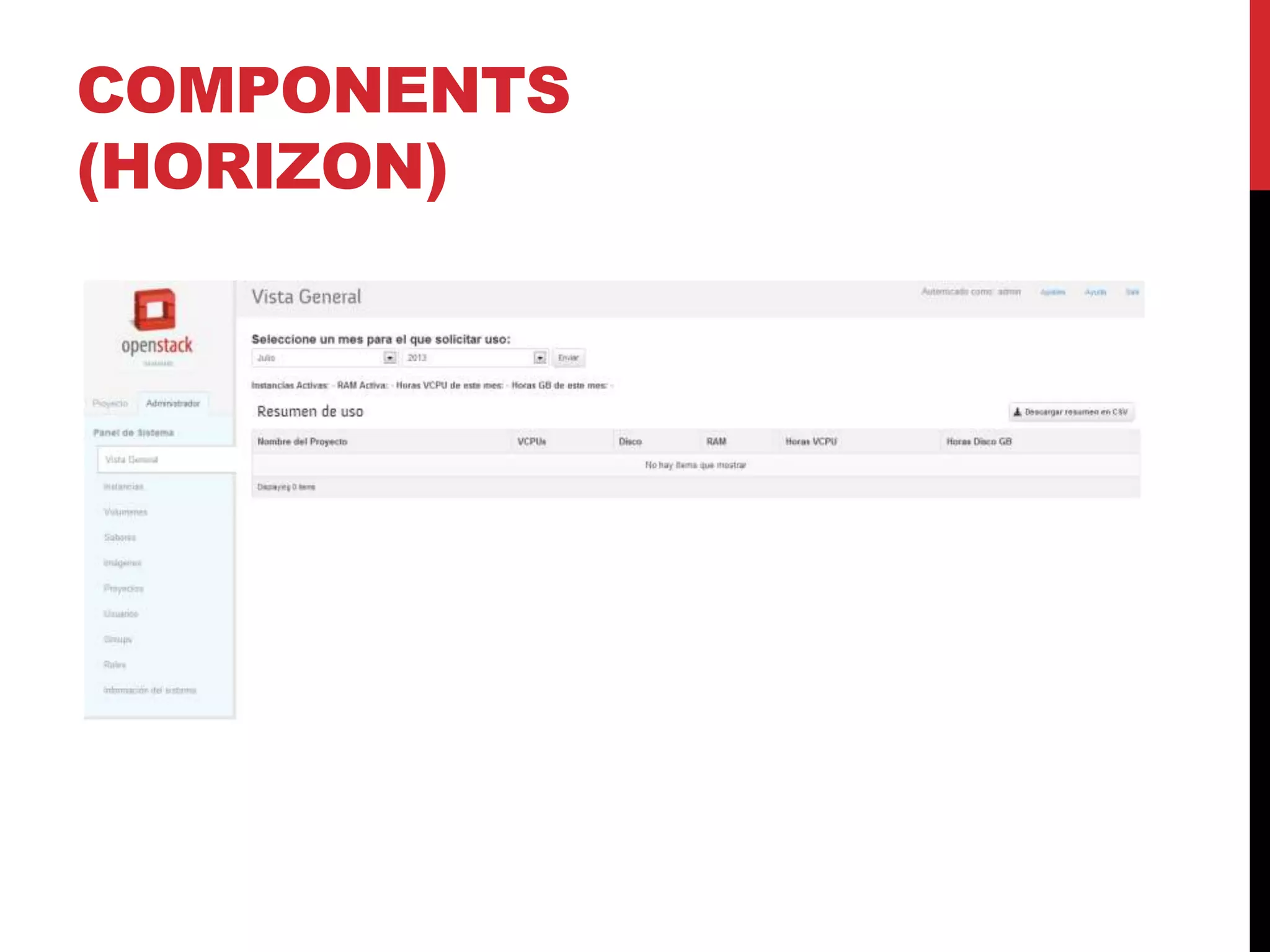 COMPONENTS
(HORIZON)
 