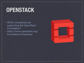 OpenStack (projects 101) | PDF