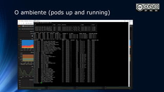 O ambiente (pods up and running)
 
