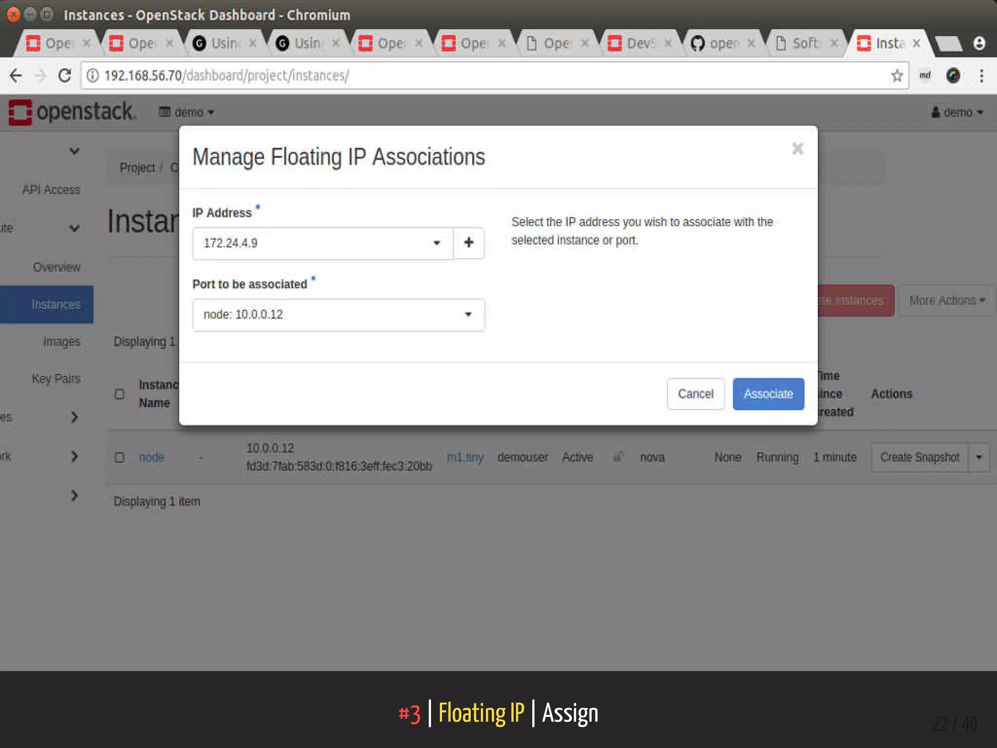 #3 | Floating IP | Assign 22 / 40
 