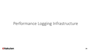 26
Performance Logging Infrastructure
 