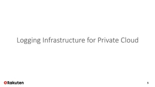 5
Logging Infrastructure for Private Cloud
 