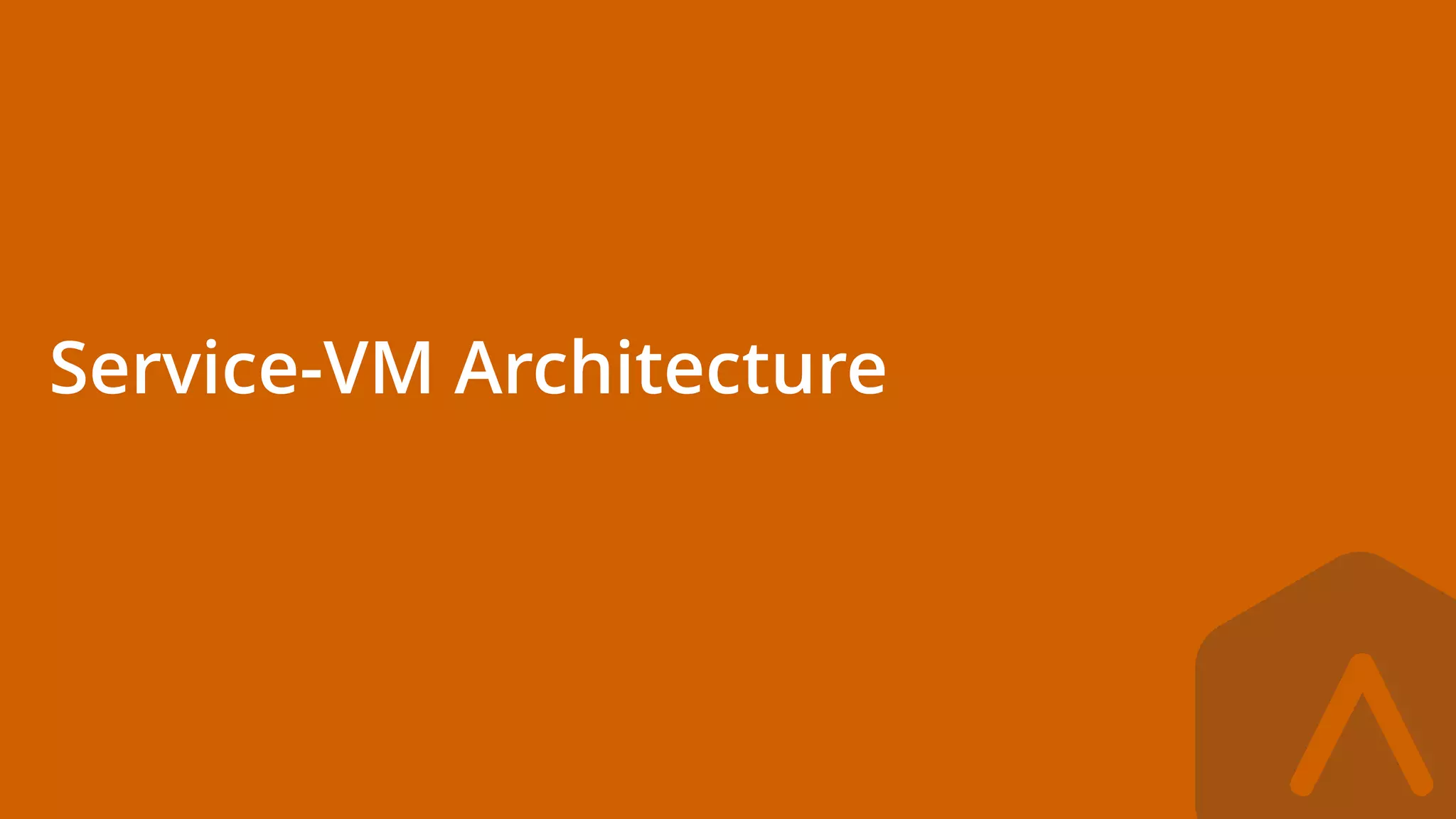 Service-VM Architecture
 