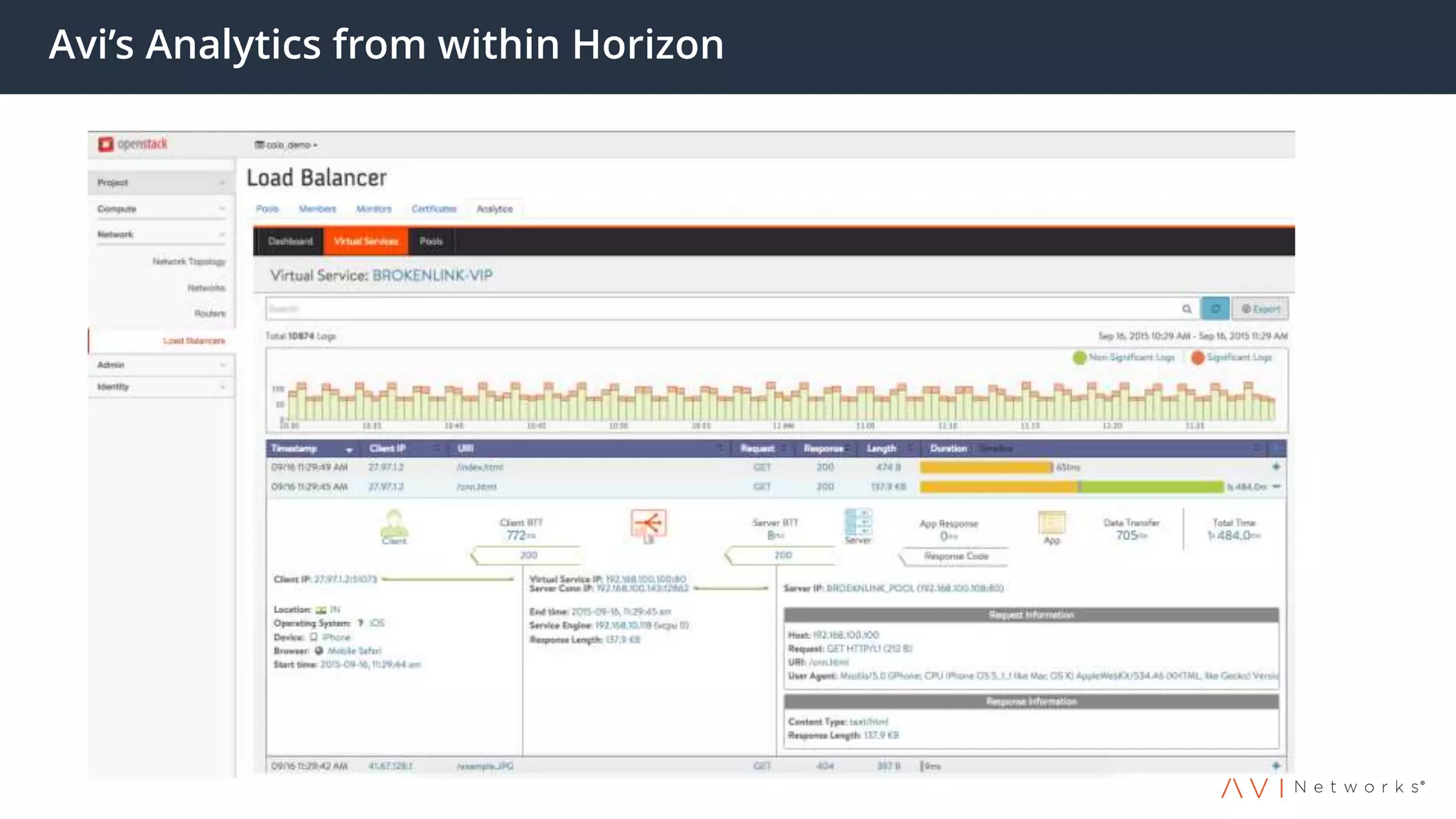 Avi’s Analytics from within Horizon
 