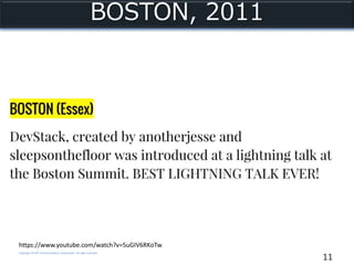 Copyright © NTT Communications Corporation. All right reserved.
BOSTON, 2011
11
https://www.youtube.com/watch?v=5uGIV6RKoTw
 