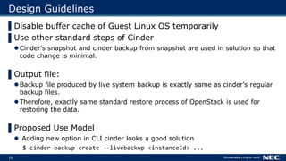 Truly non-intrusive OpenStack Cinder backup for mission critical systems Slide 16