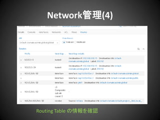 Network管理(4)

Routing Table の情報を確認

 