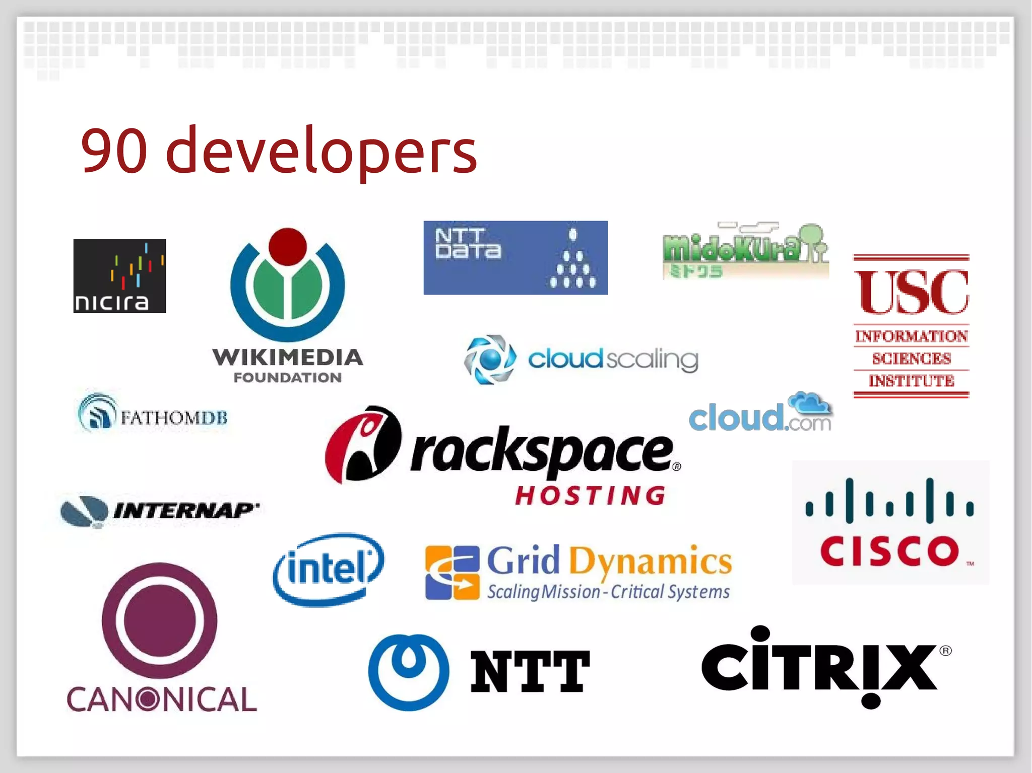 90 developers
 