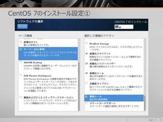 CentOS 7のインストール設定①
2014/11 6
 