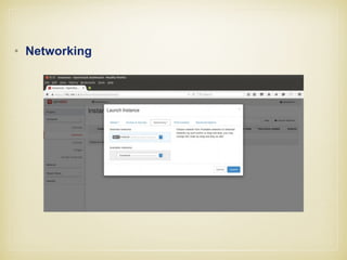 • the Security Group ‘fedora-rules’ created , click on
Manage Rules and allow 22 & ICMP ping.
 