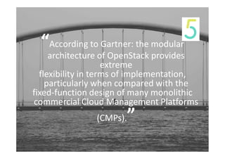 OpenStack 5th birthday Using OPENSTACK to Manage a MultiHypervisor