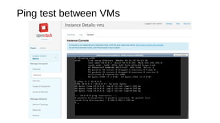 Ping test between VMs

 