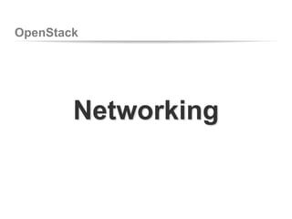 OpenStack
Networking
 