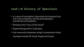 Openstack – An introduction | PPTX | Cloud Computing | Internet