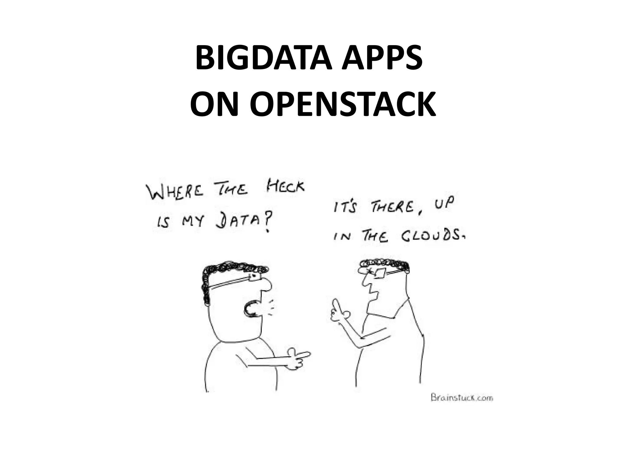 BIGDATA APPS
ON OPENSTACK
 