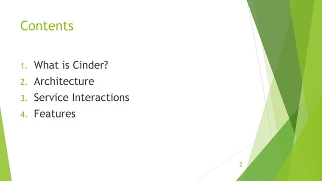 OpenStack Block Storage (Cinder) documantation | PPT
