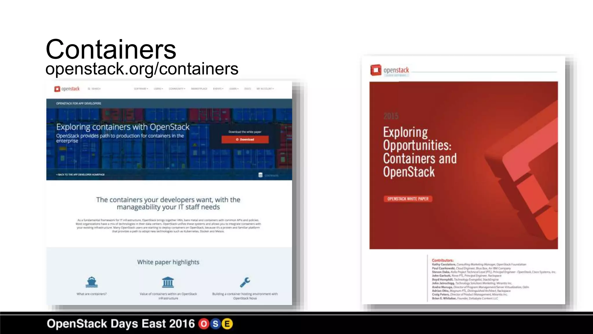 Containers
openstack.org/containers
 