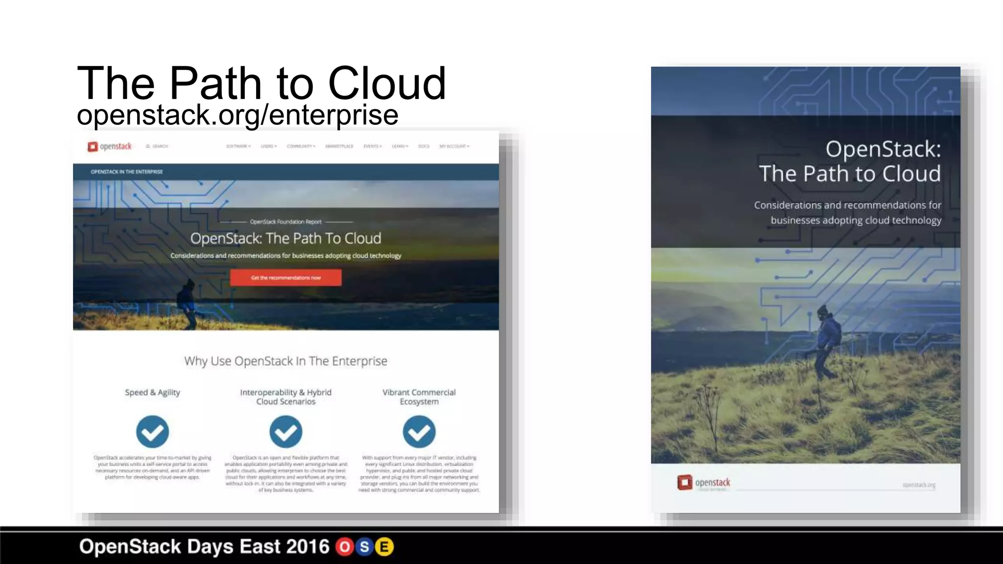 The Path to Cloud
openstack.org/enterprise
 