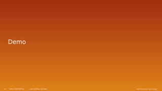 INTEL CONFIDENTIAL Intel Information Technology, FOR INTERNAL USE ONLY
Demo
20
 